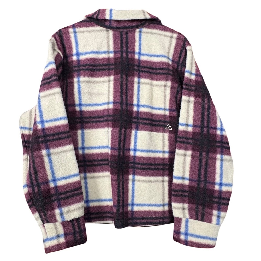 Alpine Design Women Plaid Wayfarer Fleece 1/4 Zip Pullover Shacket L Cabincore - Picture 3 of 12